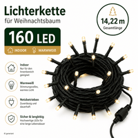Led Lichterkette Weihnachtsbaum Weihnachten Warmweiß 160 Led Kette Innen GrüN