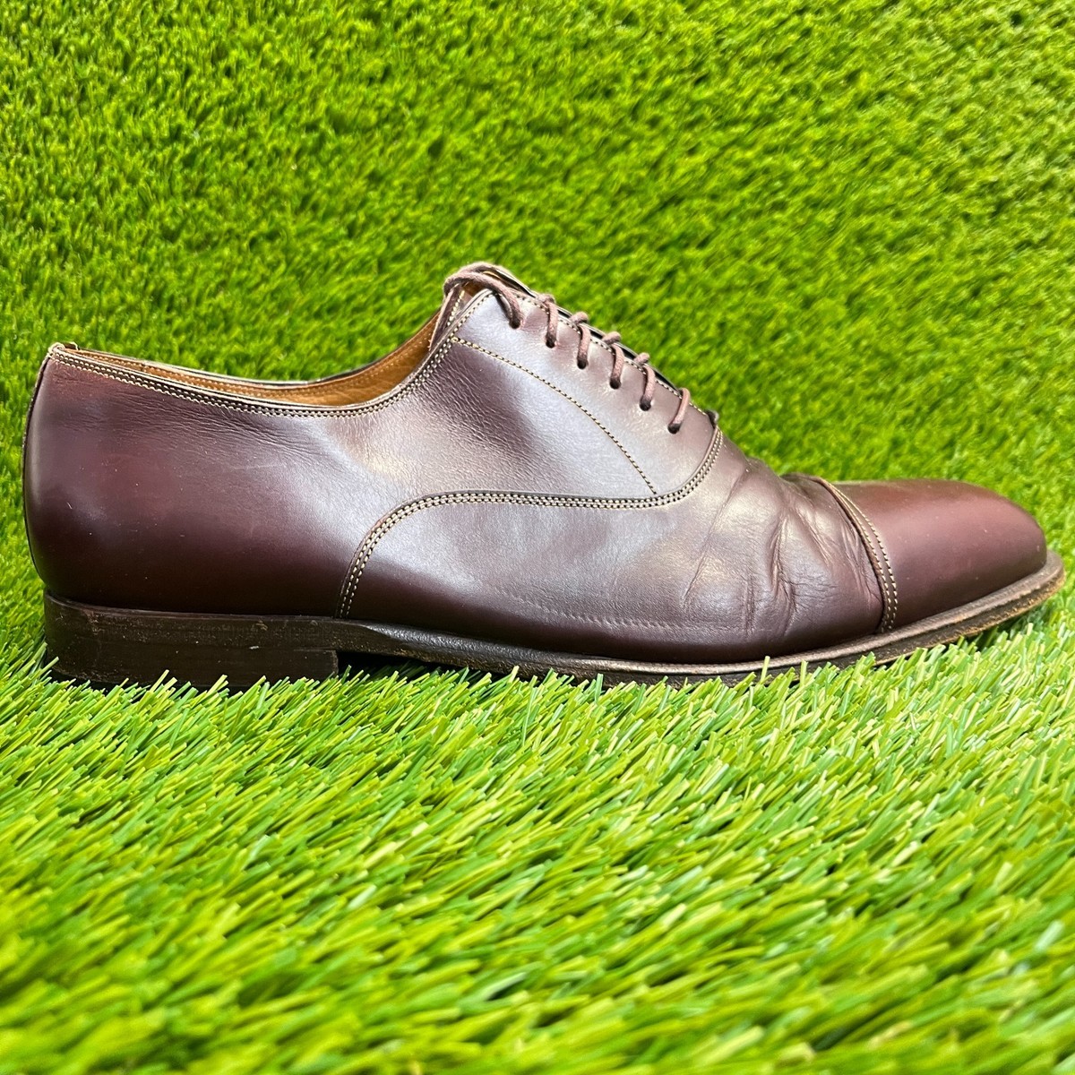 Santoni men’s oxfords size 10 brown Archer Oxford main image 4