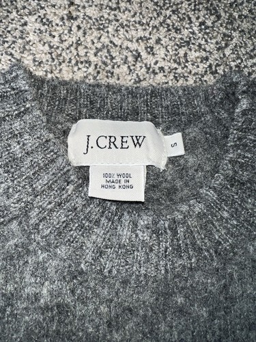 JCrew Boys Crewcuts S 10/12 Vintage Grey Gray Wool Sweater J Crew - Picture 10 of 12