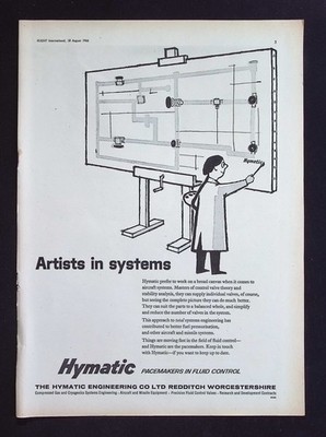 Original 1966 Werbung Hymatic Engineering Fluid Control Aircraft Systems
