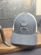 Hooey BaseBall Hat Coach Denim White Mesh FlexFit lg - xl