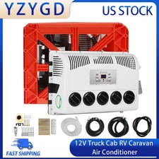 For Semi Trucks Bus RV Caravan 12V 10000BTU Cab Truck Air Conditioner Split A/C