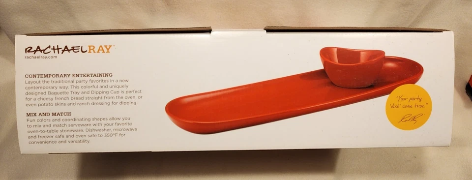 Bandeja y bandeja de inmersión Rachael Ray Baguette nueva en caja Foto 3 de 4