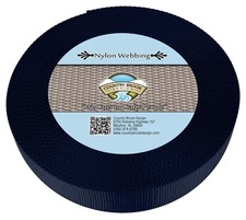 Country Brook Design 1 1/2 Inch Navy Blue Heavy Duty Nylon Webbing, 10 Yards