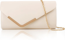 Clutch Purses for Women, Shiny Sequin Envelope Clutch Evening Bag with Chain, Fa