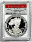 2024-S American Silver Eagle PCGS PR69DCAM First Strike San Francisco Red Label
