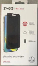 ZAGG InvisibleShield Glass Elite Privacy 360 Screen Protector  iPhone 14 Pro NEW