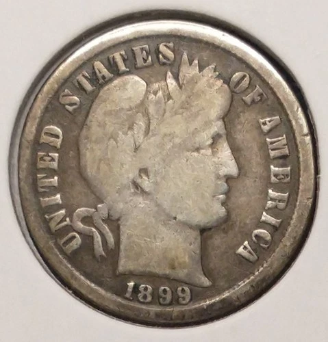1899 BARBER DIME -- Good (G) -- med dark
