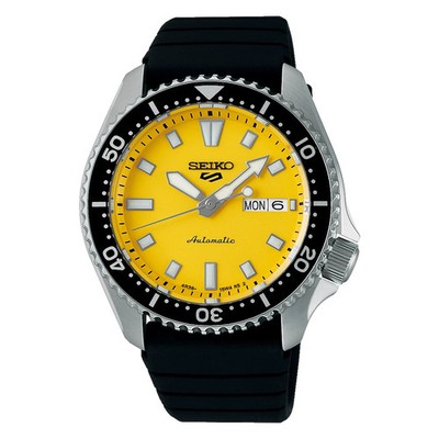 Seiko SRPL87 5 Sports SKX Series Automatic Yellow Dial 42.5 mm Stainless Steel