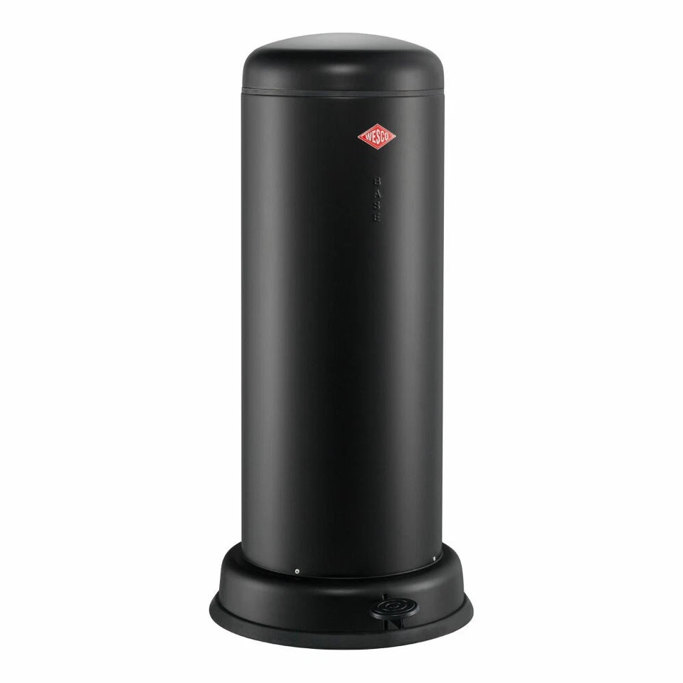 Wesco Baseboy 30 Poubelle à pédale, poubelle, tôle d'acier, noir mat 30 L - Photo 1/1