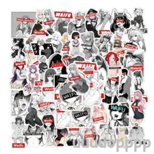 50pcs Sexy Anime Stickers Waifu Pinup Girl Laptop Cute Love Vinyl Adult Mature