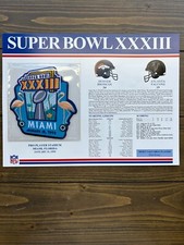 The Official NFL Super Bowl Patch Collection Super Bowl 33 Broncos vs Falcons