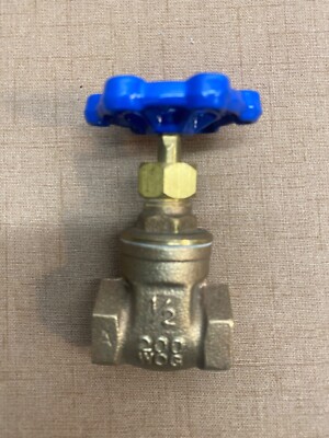 B&K Mueller 1/2  Threaded Brass Gate Valve Plumbing Part, 200 WOG, Threaded