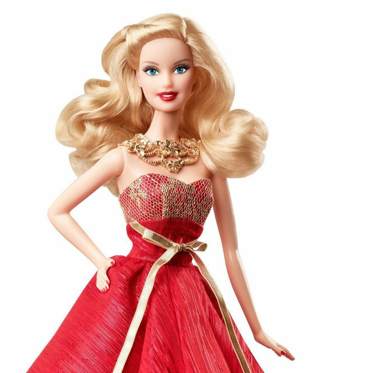 Holiday Barbie 2014 Doll in Red & Gold Dress Signature Doll Holiday Barbie 2014 Doll in Red & Gold Dress Signature Doll