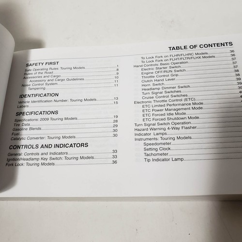 2009 HARLEY- DAVIDSON TOURING MODELS OWNER'S MANUAL 99466-09 - Bild 6 von 13