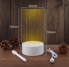 Transparent luminous LED night lights, erasable write message board calendar