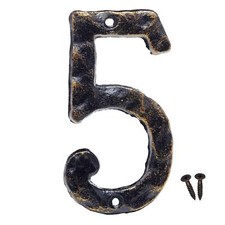 House Address Number 5.5 Inch Solid Cast Iron Metal Door Gate Number Number 5