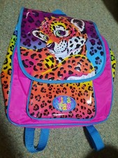 LISA FRANK Vintage 1990s Backpack With Rainbow Cheetah RARE!