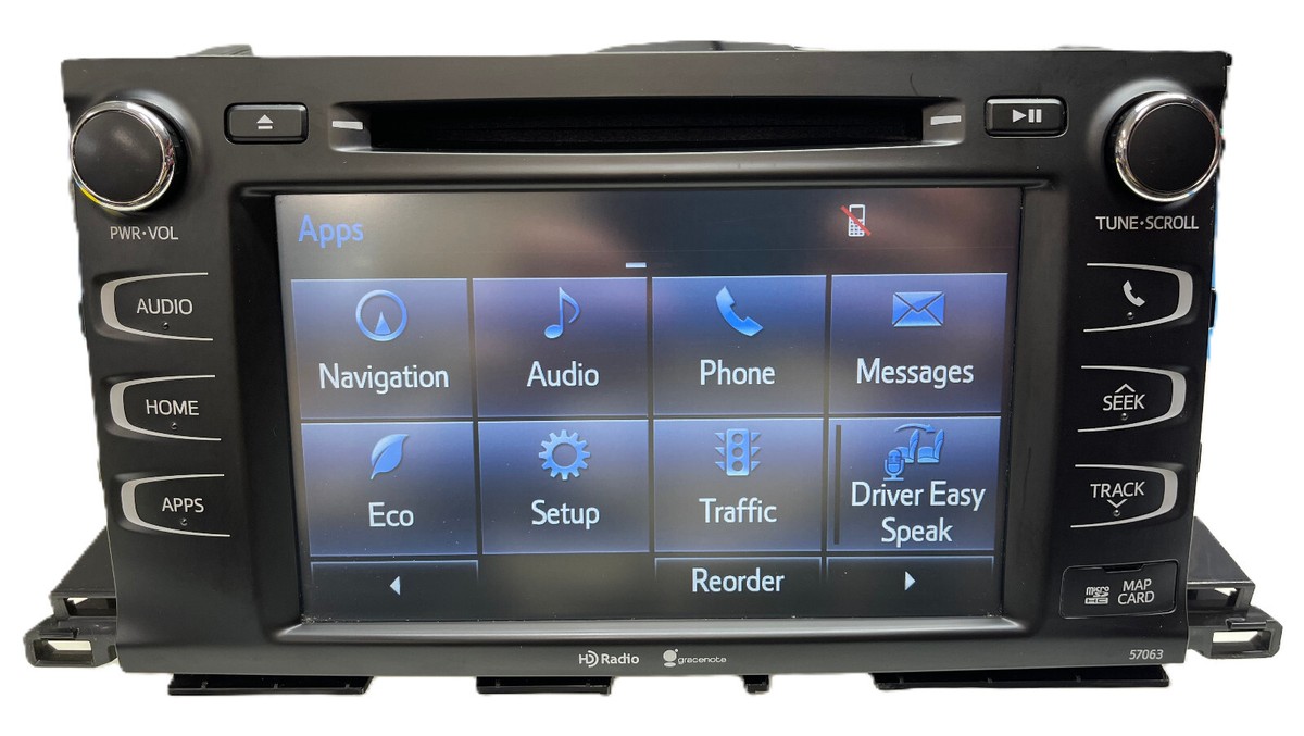 86100-0E250 57063 14-19 Toyota Highlander Gracenote HD NAV CD