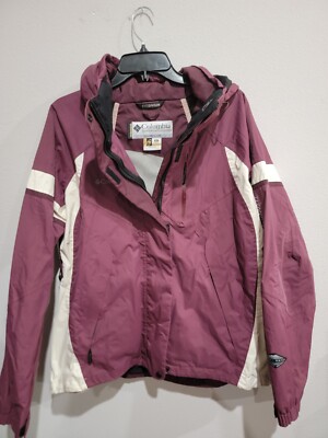 Columbia Titanium Omni-Tech Purple Hooded Jacket Interchange shell Full Zip XL
