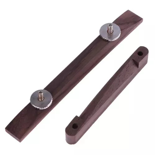 Base y sillín de puente de guitarra de jazz con arco de palisandro ajustable, sin ranurar LO ÚLTIMO - Imagen 8 de 14