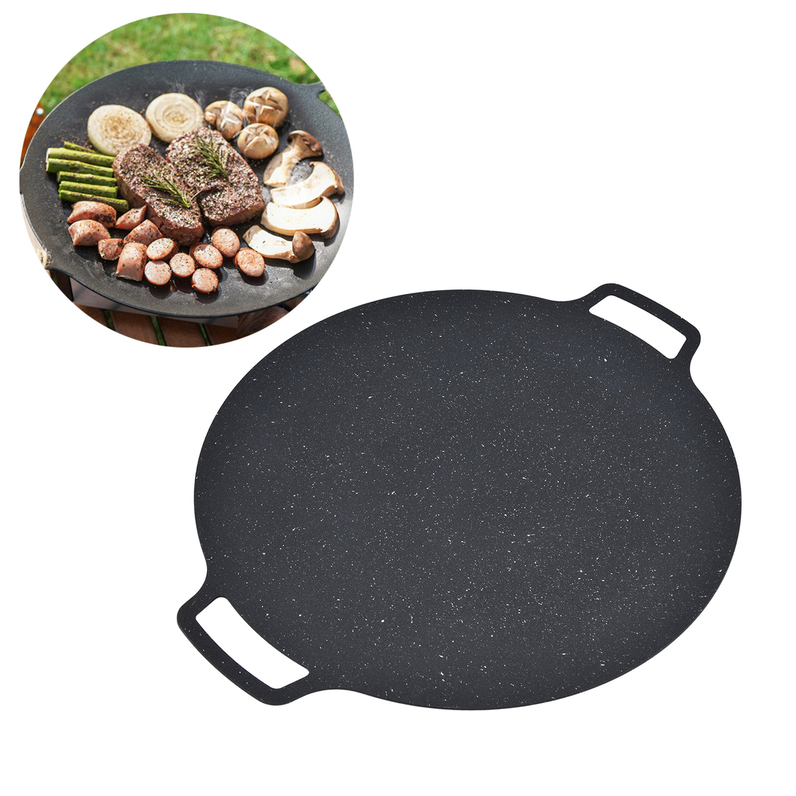 41CM Korean Nonstick BBQ Grill Pan Stovetop Barbecue Portable Hot Plate