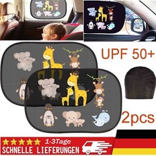 2stk Sonnenschutz Auto Sonnenblende Universal Seitenscheiben Kinder UV Schutz