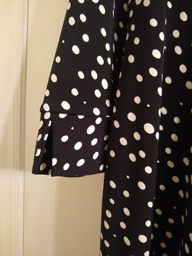 Liz Lange For Target Black/White Polka Dot 3/4 Sleeves Maternity Dress-Size M - Picture 5 of 9