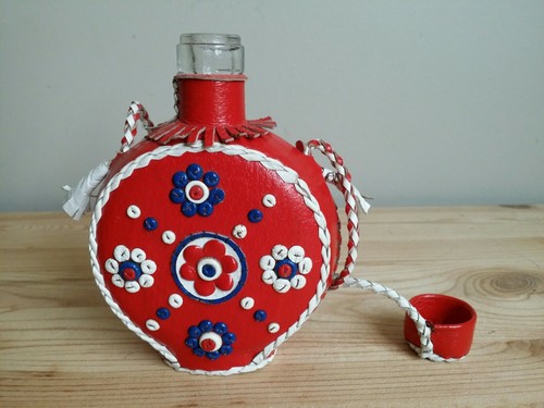 Vintage Decanter Decorative Bottle Ethnic Decor 6" - Picture 6 of 8
