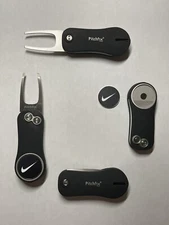 (1) Pitchfix Golf Switchblade Divot Tool Hybrid 2.0 W/1" Nike Coin Golf Marker