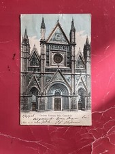 CARTOLINA ORVIETO - FACCIATA DELLA CATTEDRALE - VIAGGIATA 1906