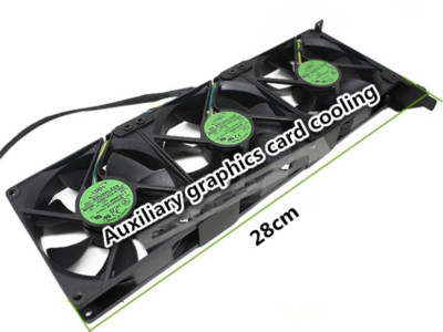 Auxiliary graphics card cooling PCI slot fan large air volume three