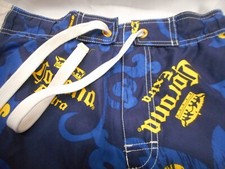 Corona Extra Mens Swimwear Mesh Lined Shorts Trunks Size 28-30 Blue Yellow