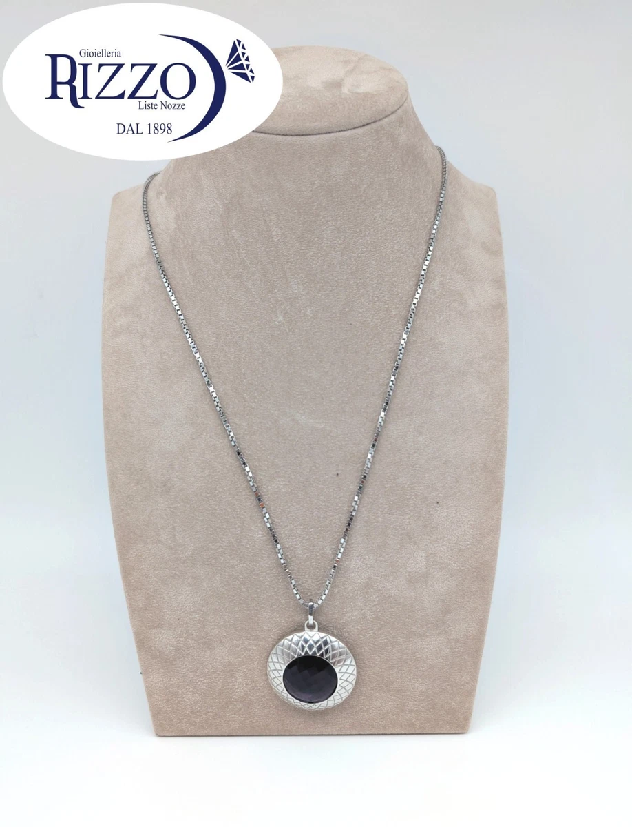 Collana Lunga Donna Rebecca In Bronzo Bagnato Oro Rosa Con Pietra Idrotermale Bianca - Gioiello Elegante, Regalo Con Sacchetto Incluso - 6