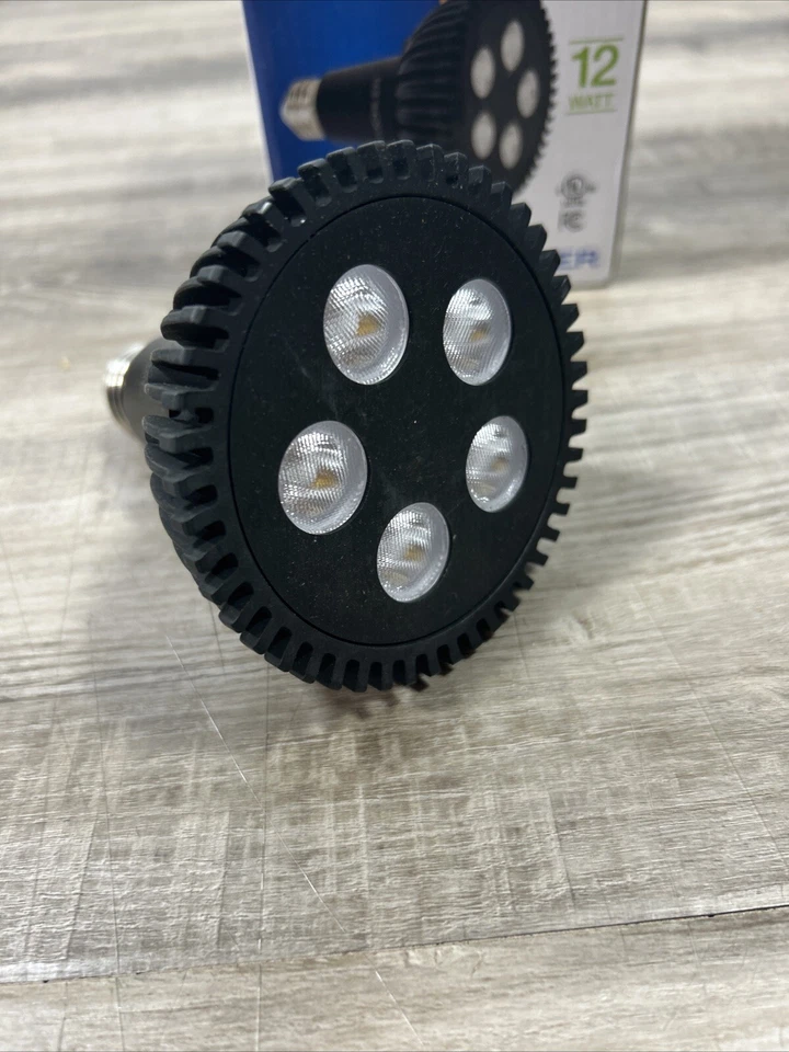 NEW Kichler 12W 100-277V Clear PAR30L Long Neck 2700K LED Bulb 60° Flood 18108 - Image 2 of 3