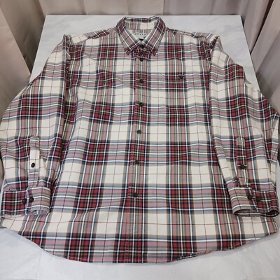 Orvis Classic Collection Plaid Button-Down Long-Sleeve Shirt Mens XX-Large Thick