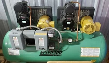Speedaire 5Z700C 80 Gallon Horizontal Tank Two - 1.5hp Motors Air Compressor