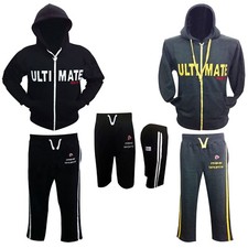 New Prime Sports Mens Full Zipped Tracksuit Hoodie Bottoms Fleece Trousers Top