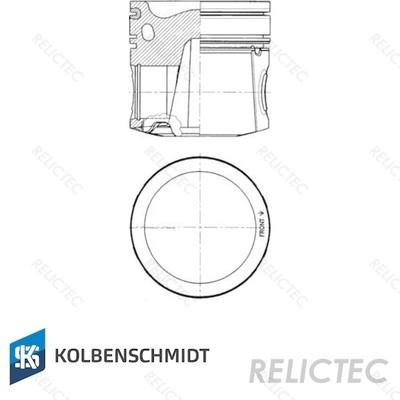 Kolben mit Ringen 41082600 für Komatsu Cummins 6754322110 6754-32-2110 49555160