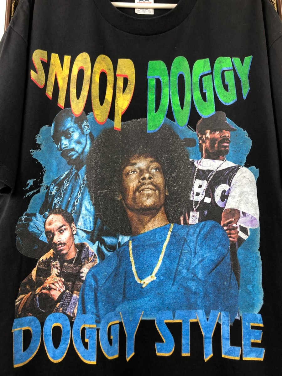 Vintage 90's Snoop Dog Shirt Doggystyle Tee Men's Rap Black