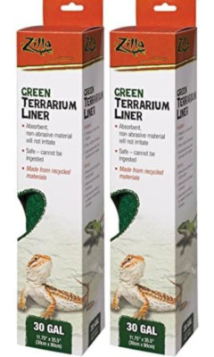 Zilla 2-Pack Reptile Terrarium Bedding Substrate Liner Green 30 Gallon