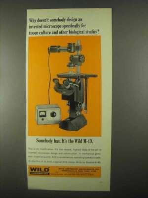 1967 Wild Heerbrugg M-40 Microscope Ad - Biological