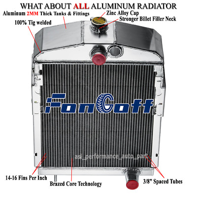 3-Row Radiator For Farmall International Harvester M MD Super M #351798R92.