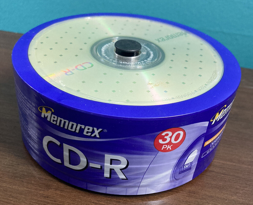 Memorex CD-R 30 Pack 52X 700MB 80 Min Blank CD Discs - New In