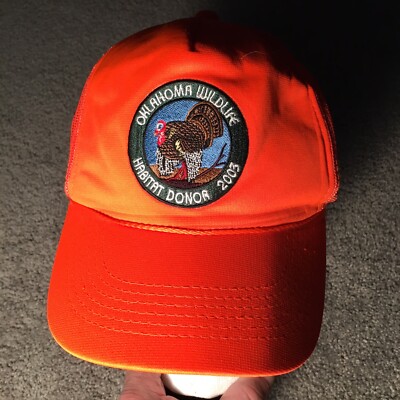 Orange Hunting Caps Oklahoma Wildlife and Gamehide Lot of