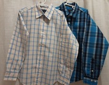 Brooks Brothers Size S 6-8 Boys Check Cotton Long Sleeve Shirt Lot of 2