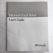Microsoft Excel Solver User Guide Version 3.0 Macintosh Os2 In Windows