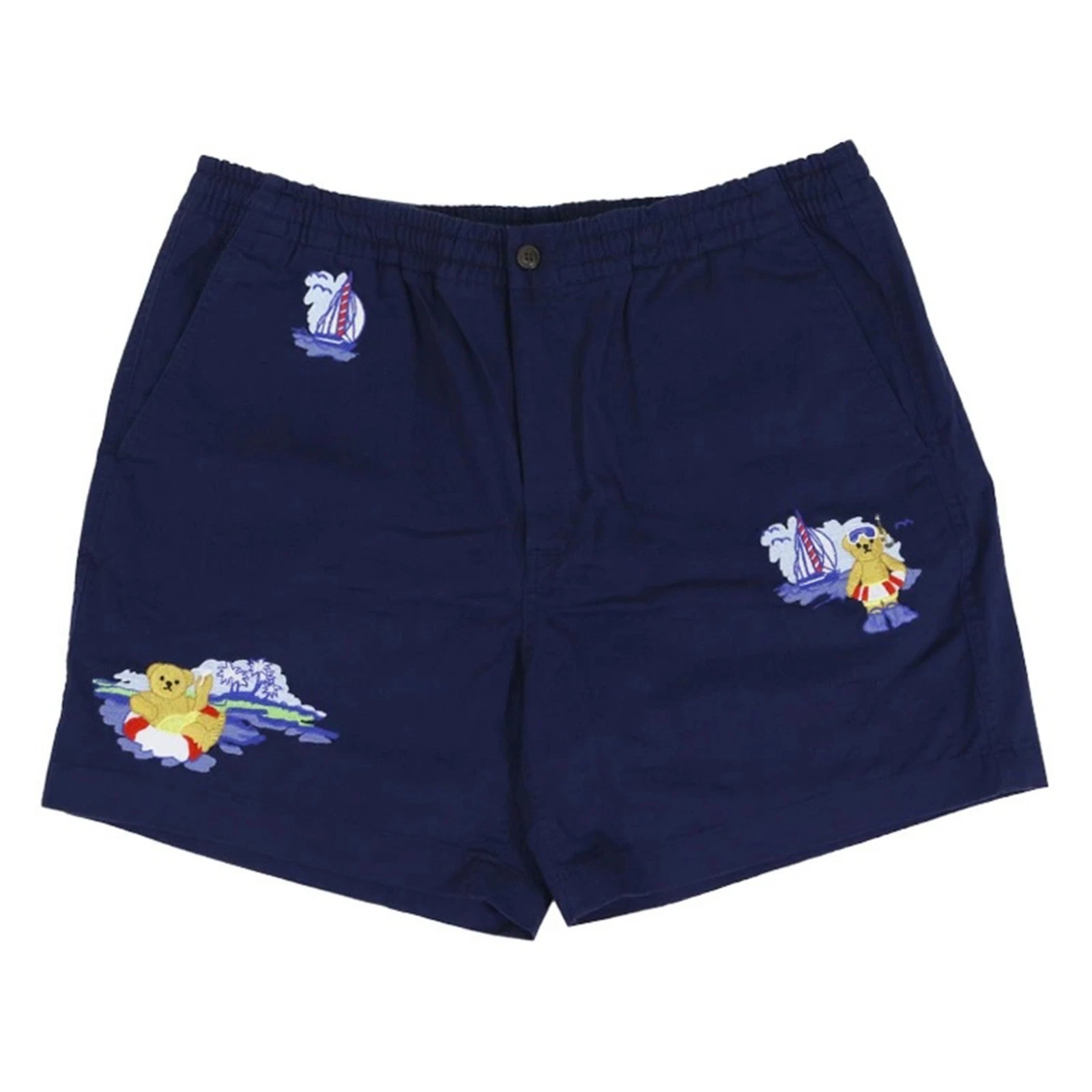 Polo Ralph Lauren Stretch Classic Fit Embroidered Polo Bear Beach Bear Shorts