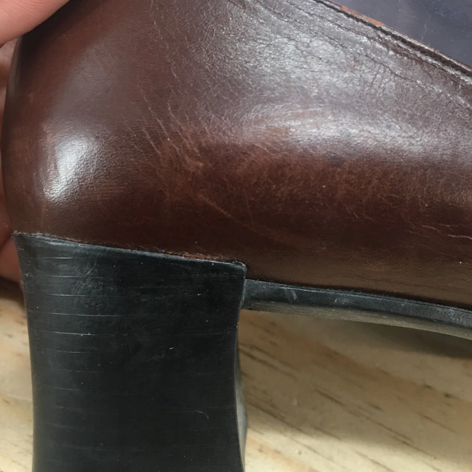 Munro American Heels Womens 10 Narrow Brown Pumps Leather Shoes Casual M280421 - Image 4 of 4