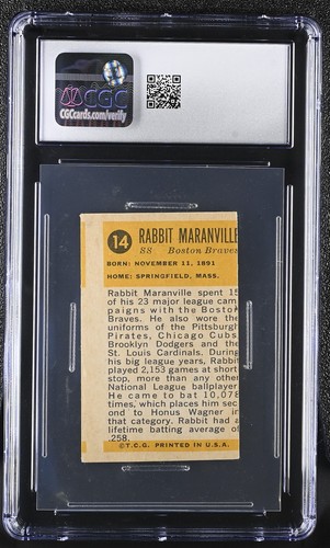 1963 Topps Bazooka - All-Time Greats Rabbit Maranville #14 for sale ...